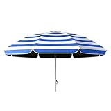 Sonnenschirm Strandmuschel für Balkon Garten & Terrasse, UPF 50+ Strandschirm Ø 155 cm, Höhe verstellbar, Gartenschirm Strandschirm