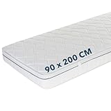 Ortho-Relax Matratze 90x200cm 19cm hoch, Bett Härtegrad H4 & H5, 100 Nächte Probeschlafen, wendbare Matratze mit weicher & Fester Seite, Wendematratze 7-Zonen-Spezial-Komfortschaum-Matratze