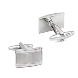 xolear 1 Paar Manschettenknöpfe Herren, Herren Silber Manschettenknöpfe, Cufflinks for Men Elegante, Cufflinks for Men Geeignet, für Hochzeitshemdparty, Geburtstag, Jubiläum, Kleid