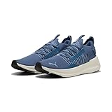 PUMA Unisex Softride Symmetry Fuzion LsRoad Laufschuh, Dark Indigo Cool Blue Alpine Snow, 45 EU