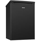 Bomann® Kühlschrank mit Gefrierfach klein | Kühlschrank 2 Ablagen | leise | mit 4-Sterne Gefrierfach | Kühlschrank klein mit Obst- und Gemüsefach | Türanschlag wechselbar | KS 7251 schwarz