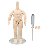 Haofy Puppenkörper 4,1 Zoll mit Flexiblen Kugelgelenken für 1/12 BJD Actionfigur. Halbfertiger Kunststoff-Zementkörper für Kreative Anpassung, Praktisches Basteln, Sammeln in Kleinem Raum (Milchiges