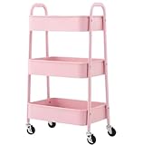 Beweglicher 3-stöckiger Friseurwagen, Rollwagen für Schönheitssalon, mit Stauraum, vielseitige Handkarre für Salons und Küchen, langlebiges und stilvolles Design