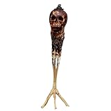 Totenkopf-Tiki-Fackeln für den Außenbereich – Außen-Terrassenbeleuchtung, Garten-Fackel, wetterfeste Außenbeleuchtung, stilvolle gruselige Taschenlampe für den Außenbereich
