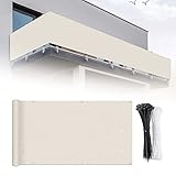 Generisch Balkonüberdachung 140x700cm, Zaunelement für Balkone und Terrassen, witterungsbeständig und wasserabweisend, in verschiedenen Größen und Farben für Garten, Camping und Freizeit – Taubengrau