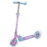 Atom Light Up Wheels Inline Kinderroller | Kinder-Tretroller mit Verstellbarer Griffhöhe | Einfacher Faltbarer Kinderroller für Jungen und Mädchen | Tretroller für Kinder | Alter 5+