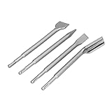Meißel Hammer -Bohrwerkzeug -Werkzeug -Set, 4pcs Meißelhammer -Bohrer, Hammer -Bohrmeißel -Set, Betonhammer -Bits -Set Einschließlich Flacher Meißel, Meißel