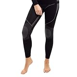 Gomati Damen Thermo Unterhose Seamless Funktionswäsche schnelltrocknend - Grau L/XL