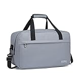 KONO Reisetasche Weekender Tasche 40x20x25 Ryanair Handgepäck Unisex Gym Henkeltasche 20L (Hellgrau)