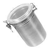 NOLITOY Edelstahlbehälter Für Kaffeebohnen Luftdichtes Vorratsdose Im Landhausstil Verschlossene Teedose Küchenbehälter Für Mehldose Und Zuckerdose