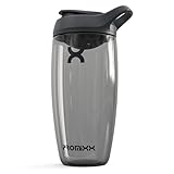 Promixx PURSUIT Eiweiß Shaker Flasche Neue Edition – Premium Flaschen für Proteinmischungen und Nahrungsergänzungs-Shakes – leicht zu reinigender, langlebiger Protein-Shaker, 700 ml, Graphitgrau