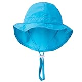 Btgghytr Sonnenhut für Kinder, breite Krempe, schützender Hals, Fischerhut mit verstellbarem Riemen, sonnenfester Hut für Kleinkinder, Jungen, Mädchen, LBL-12 bis 24M, 1224M