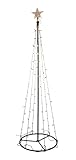Beleuchteter LED Weihnachtsbaum in Kegel Form - Höhe 240 cm / 140 Lichter warmweiß - Deko Baum Tannenbaum Außen