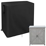 600D wasserdichte Pflanzbankabdeckung, Outdoor-Aufbewahrungsschrank, Schutz vor Verblassen, Oxford-Tischabdeckung, passend für 81,3 cm L x 48,3 cm T x 91,4 cm H, perfekt für Terrassenschuppen