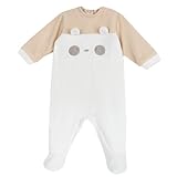 Chicco, Baby Strampler mit bequemer Öffnung am Rücken und an den Knien mit Knöpfen, aus warmem und weichem Chenille, maschinenwaschbar, Babykleidung 0-24 Monate, Geschenkidee zur Geburt