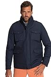 JP 1880 Herren Fieldjacket gefüttert, Ultraleicht Jacke, Mattes Nachtblau, L