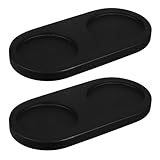 WEKADRIN 2 Stück Pfeffermühlentablett aus Holz Rutschfeste Mühlenunterlage Ø Praktischer Salzstreuer Halter Eleganter Gewürzhalter für Küchenarbeitsplatten