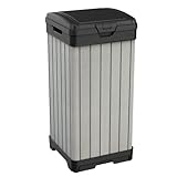 Keter 235916 Mülltonne, Beige, 41 x 41 x 87.4 cm grau