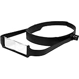 VOREL Stirnlupe inclusiv 4 Linsen, +1,6/2,0/2,5/3,0 DPI, Bequeme Stirnhalterung, Lupe Vergrößerungsglas Kopflupe Uhrmacherlupe