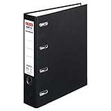 herlitz 10842250 Doppelordner maX.file protect, A4, Rückenbreite: 7cm, Ablage: A4 / 2 x A5 quer, schwarz, 10 Stück