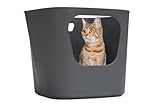 Karlie 522869 Katzentoilette Lotus Eco L: 54,4 B: 43,9 H: 40,5 cm grau