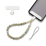 AOKSUNOVA Handykette Perlen Handyanhänger Kurz Handyband Handyschmuck Handschlaufe Handy Universal