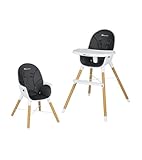 Bebeconfort Avista 2-in-1 Hochstuhl ab 6 Monaten, umwandelbarer Hochstuhl, ab 6 Monaten bis ca. 6 Jahre, bis 30 kg, Mineral Graphite