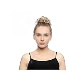 Haarknoten, Messy Bun Chignon Donut Haarpolster, elastisches Haarseil, Gummiband, synthetisches Haarteil, Haarschmuck for Frauen Dutt-Maker für Haare(Flower white)
