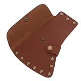 GALPADA Pu axtschutz Outdoor Schutzhülle für Handbeil Vollschutz Camping Garten Vielseitiger Eleganter Axtüberzug Braun Kleingröße