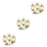 Ciieeo 3 Sätze -laterne Retro Geführte Lichterketten Laternen Dekorativ Im Freien Kerosinlampe Weihnachten Vintage Laterne Öllaterne Batterie Lichterkette Led Plastik 4 Stück * 3
