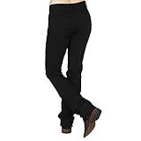 Wrangler Damen Western Mid Rise Stretch Boot Cut Jeans, Schwarz, 5W x 34L
