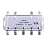 YEJBBUC Satellitenschalter Max 8 Ausgang Multi Video Path Multischalter DS81 Silber