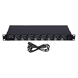 8 Channel -Kopfhörerverstärker -Stereo -Mono -Schalter 1/4 und 1/8 Zoll Jack Multi -Port Stereo Audible Splitter für Studio Live Performance (EU-Stecker)