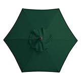 WAFOHSR Strandschirm 300 cm UV-Schutz Sonnenschirm Sonnenschirm Abdeckung Gartenschirm Abdeckung Wasserdicht Strand Baldachin Ersatz Abdeckung 8 Rippen VielfäLtige EinsatzmöGlichkeiten(Green)