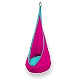 SAMAY Kids Hanging Hammock Pod Swing Chair Complete Set, Hot Pink, One Size