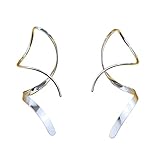 Ohrringe für Frauen Spiral-Einfädler-Ohrringe 925er Sterlingsilber-Ohrringe, handgebogene Ohrhänger für Frauen, geeignet zum Verschenken,für Ihre Geburtstagsfeier, Weihnachten(Paar aus 925er Silber)