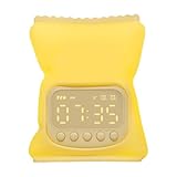 Smileshiney Wecker mit Licht | Niedliche Chip-Tasche, Kinder-Schlaf-Trainings-Uhr mit Nachtlicht, Schlummermodus, dimmbare Tischlampe, Kinder-Wake-up-Lichtwecker für Mädchen und