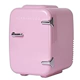 Flamingueo Kühlschrank Klein - Mini Kühlschrank 4L, Kühlschrank Retro, Kosmetik Kühlschrank 12/220V, Skincare Fridge, Kühlen und Heizen, Mini Fridge, Kleiner Kühlschrank für Zimmer, Mini-kühlschränke