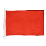 AZ FLAG Bootflagge Einfarbig Rot 45x30 cm, Einfarbig Bootsfahne 30 x 45 Cm Marine Flaggen - Flaggen