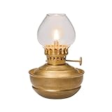 Thous Winds Vintage Petroleum Lampe, “Luminara” Mini Öllampe Kleine Tischlaternen, Retro-Dekoration Kerosinlampe für Notbeleuchtung, Indoor, Haus, Garten, Camping - Messing