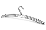 JUEYAN 12X Kleiderbügel Garderobenbügel Edelstahl Silber Garderobenbügel Metall Rostfrei Anti-Rutsch