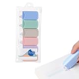 Kzouenzu 6 Stück Kleberoller, Fotokleber Doppelseitig Selbstklebend Kleberoller, Fotoalben, Basteln [6mm x 6mm]