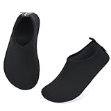 SAGUARO Badeschuhe Kinder Strandschuhe Kleinkind Schwimmschuhe Wasserschuhe Jungen Mädchen Aquaschuhe Barfußschuhe für Strand Schwimmbad, Tinte Schwarz, 34/35 EU