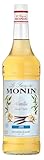 Monin Sirup Vanille Zuckerfrei (1 x 1,0l) - Kalorienarmer Genuss für Desserts und Kaffeespezialitäten - ohne Zucker