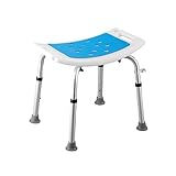 VED Verstellbarer rutschfester Duschhocker - Leichter rostfreier Aluminium-Badezimmerstuhl für ältere Menschen, Behinderte, Schwangerschaft, nach Operationen, 14,96 bis 20,0 Zoll (38 bis 51 cm)