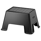 IKEA Tritthocker BOLMEN Rutschfester Badezimmerhocker 44x35x25cm - für Kinder und Erwachsene geeignet - schwarz