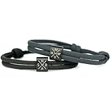 KOMIMAR Familien Gravurarmband mit Initialen - Initialenarmband - viele Farben - Schmuck mit Gravur - Pärchenarmband - Armband graviert - X Design Armband - Geschenkidee Weihnachten