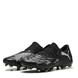 PUMA Unisex Future 8 Match Low FG/AG Fussballschuh, Black Silver-Fluo Green, 42 EU