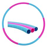 Verstellbarer Hula-Hoop-Reifen für Kinder von 9–10 Jahren, 6-teiliges Design, 75 cm Durchmesser, befüllbar, tragbar, abnehmbar für einfache Lagerung