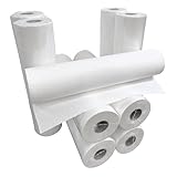 DE Healthcare Products – Ärztekrepp (9 Stück), 59 cm x 50 m, 2-lagig, je 40 cm vorperforiert, einzeln verpackt, saugstarke Ärzterolle, weiße Papierrollen als Liegenabdeckung